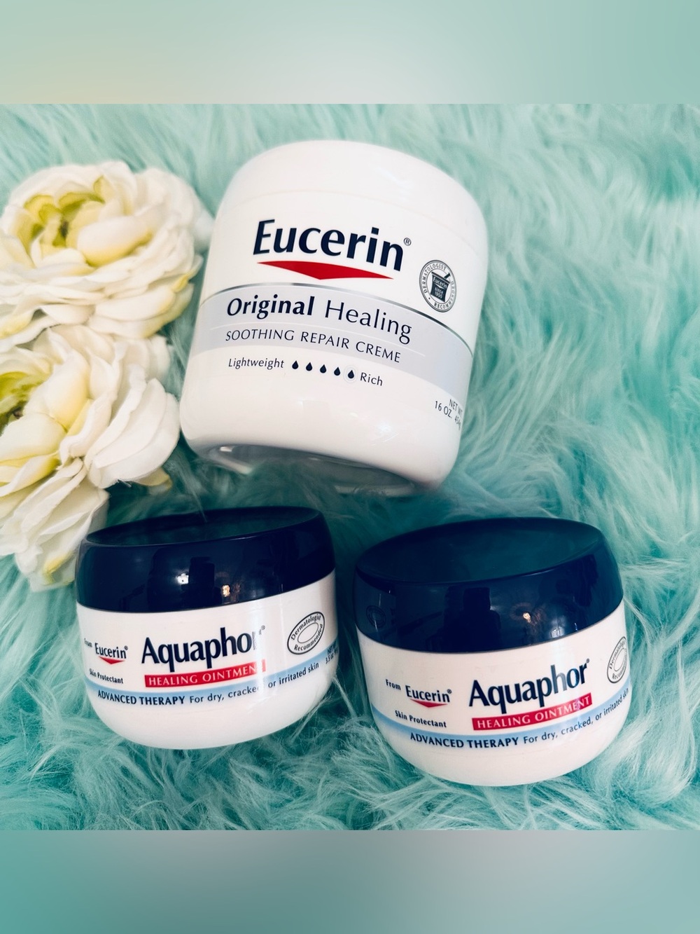 Eucerin Original Healing Soothing Repair Creme & Aquaphor Healing Ointment NEW!